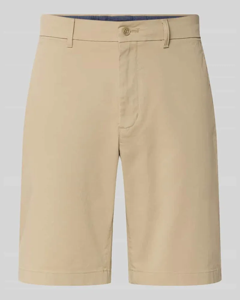 Tommy Hilfiger Regular Fit Bermudas aus Baumwoll-Mix Beige