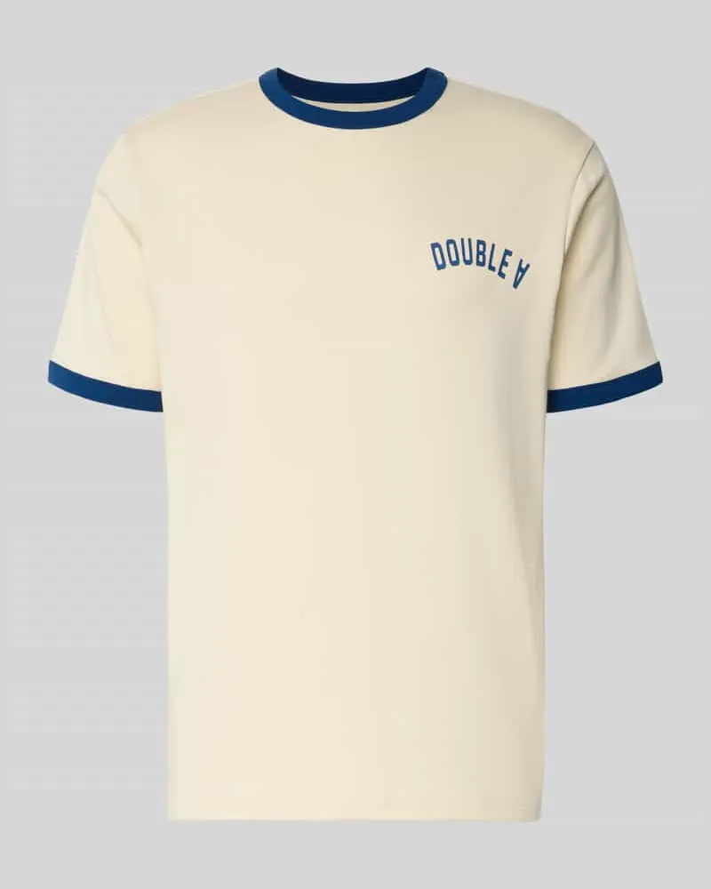 Wood Wood T-Shirt mit Rundhalsausschnitt Ecru