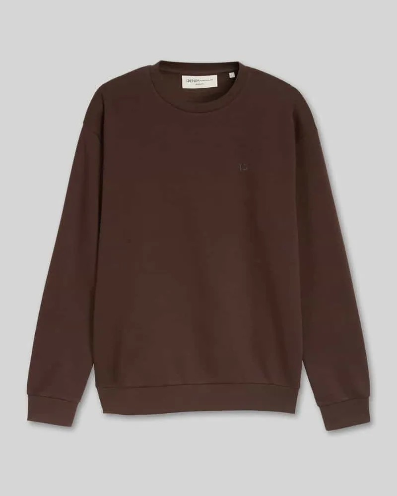 Tom Tailor Regular Fit Sweatshirt aus Baumwoll-Mix Dunkelbraun
