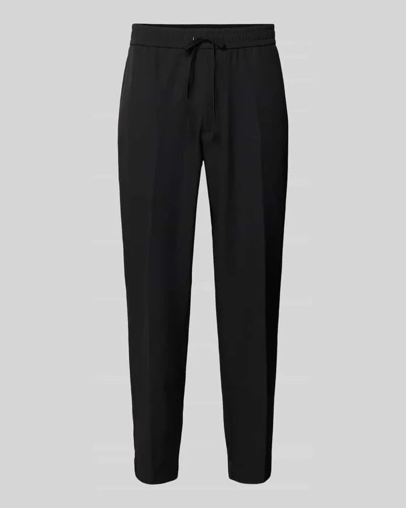 HUGO BOSS Tapered Fit Stoffhose mit Tunnelzug Modell 'T_FLEX Black