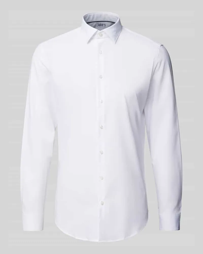 JAKE*S Slim Fit Business-Hemd mit Kentkragen 