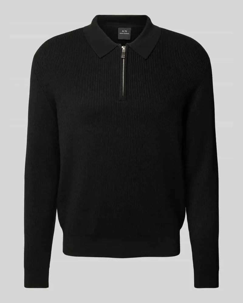 Armani Exchange Strickpullover mit Umlegekragen 