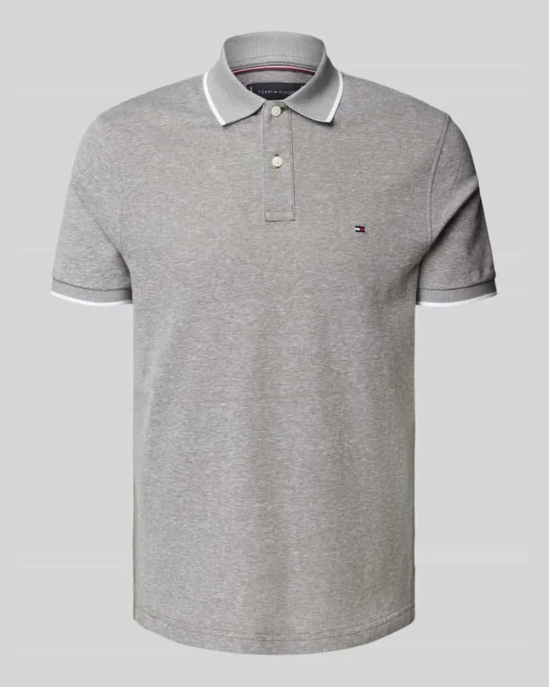 Tommy Hilfiger Regular Fit Poloshirt aus Baumwoll-Leinen-Mix 