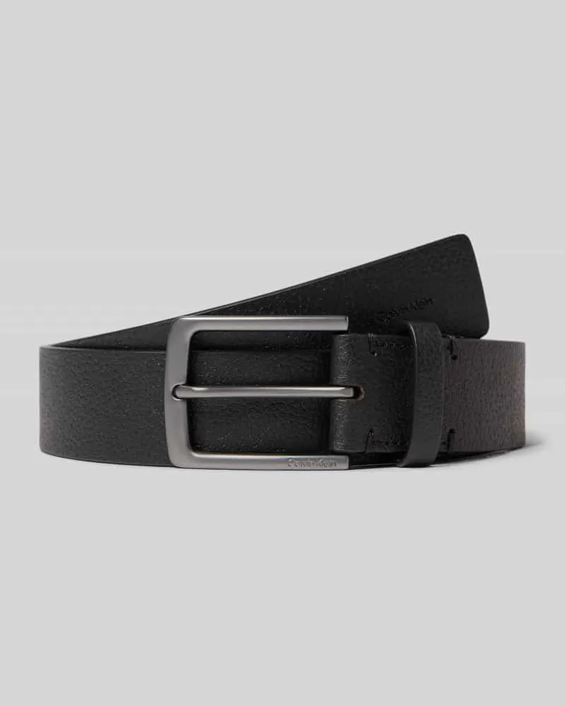 Calvin Klein Gürtel aus echtem Büffelleder Black