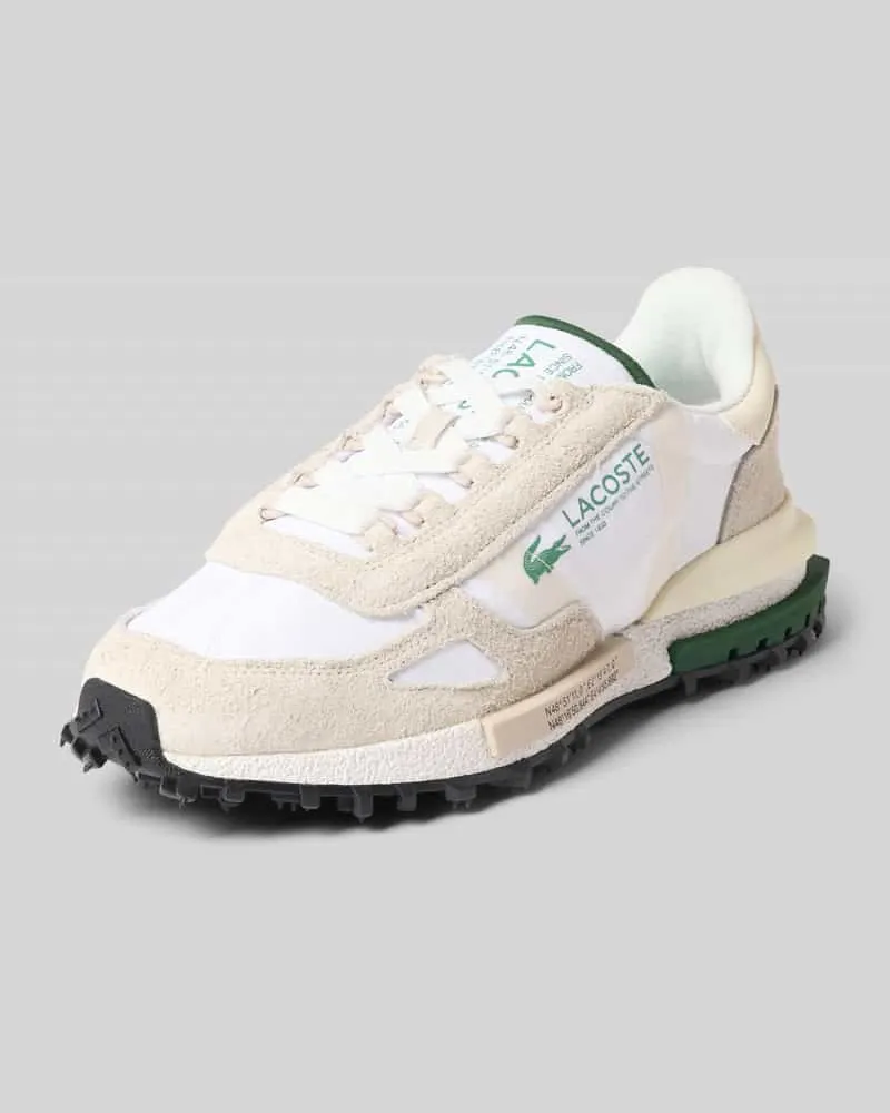 Lacoste Sneaker aus Leder-Textile-Mix Modell 'Elite Active Weiss