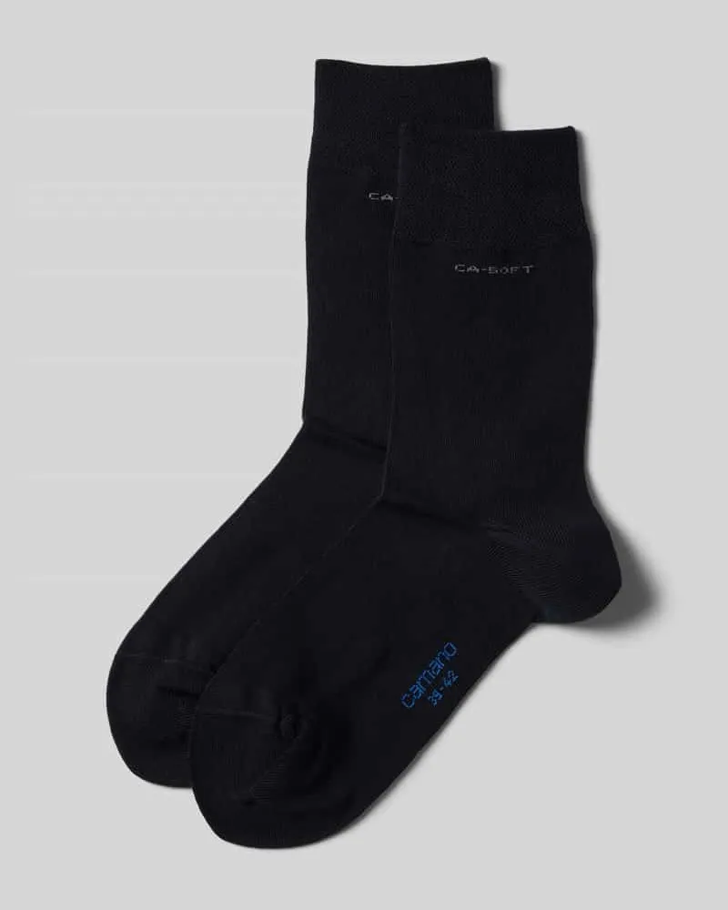 Camano Socken im unifarbenen Design im 4er-Pack Marine