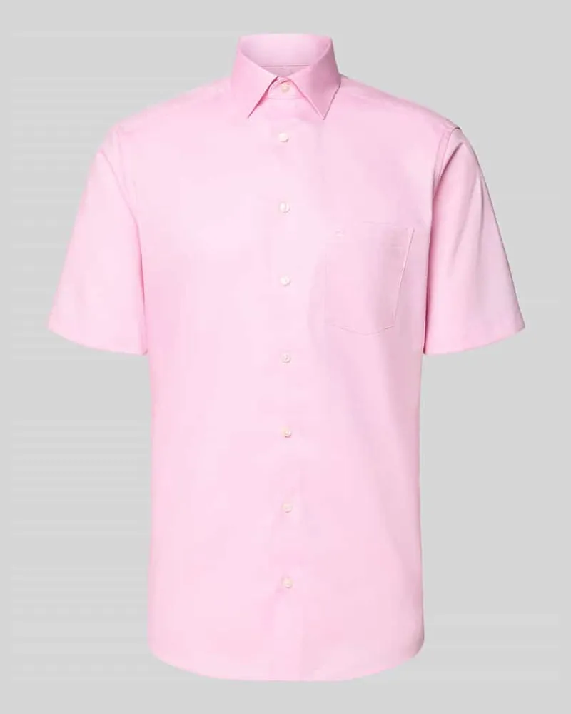 Olymp Regular Fit Business-Hemd mit Kentkragen Rose