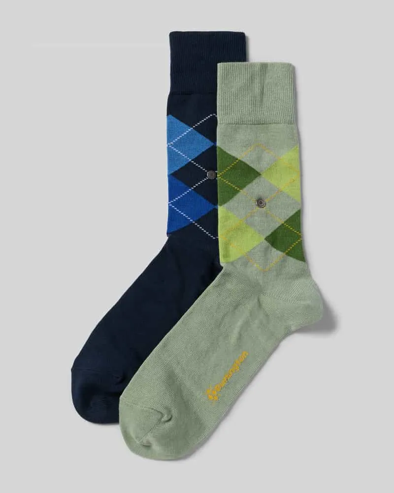 Burlington Socken mit grafischem Muster in Geschenkbox als 2er-Pack Gruen