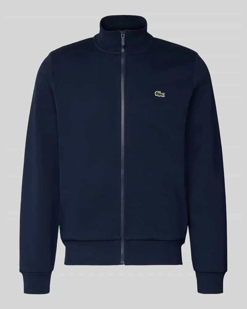 Lacoste Regular Fit Sweatjacke aus Baumwoll-Mix Marine