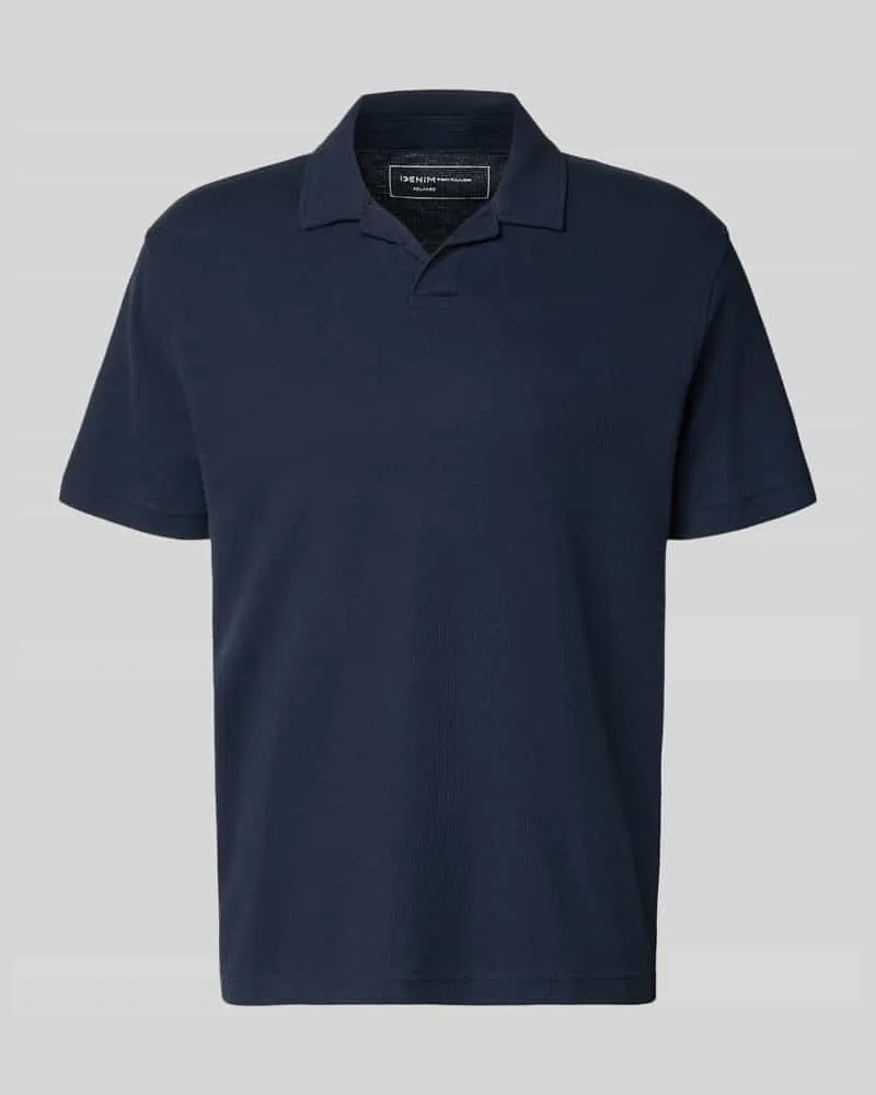 Tom Tailor Relaxed Fit Poloshirt aus Baumwoll-Mix Marine