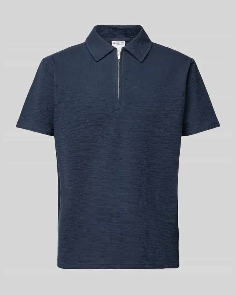 Selected Homme Poloshirt mit kurzem Reißverschluss Modell 'SANDER 