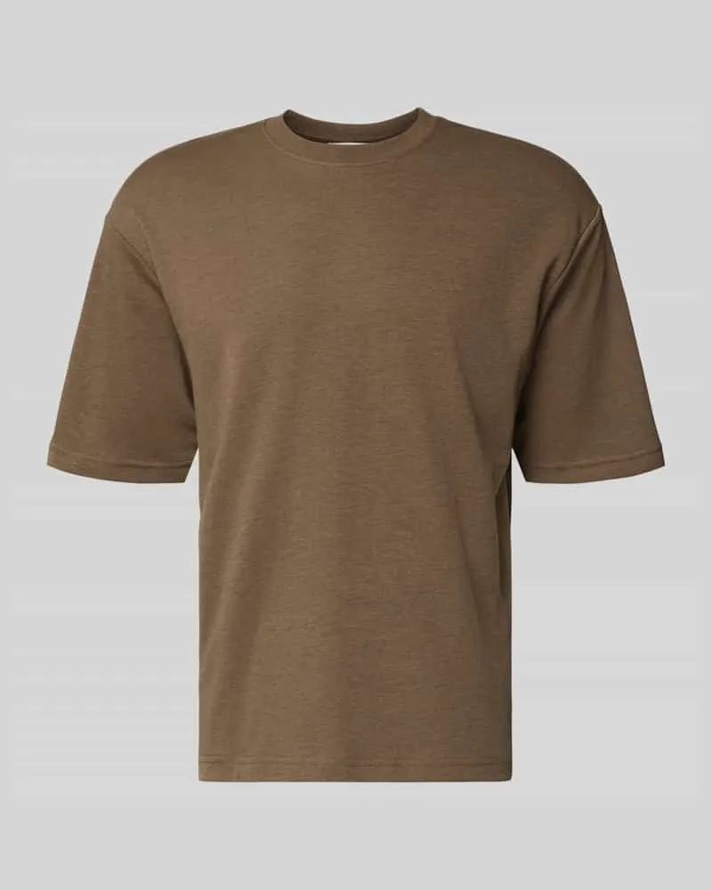 Selected Homme Oversized Shirt aus Baumwoll-Mix Modell 'LOOSEOSCAR Mittelbraun