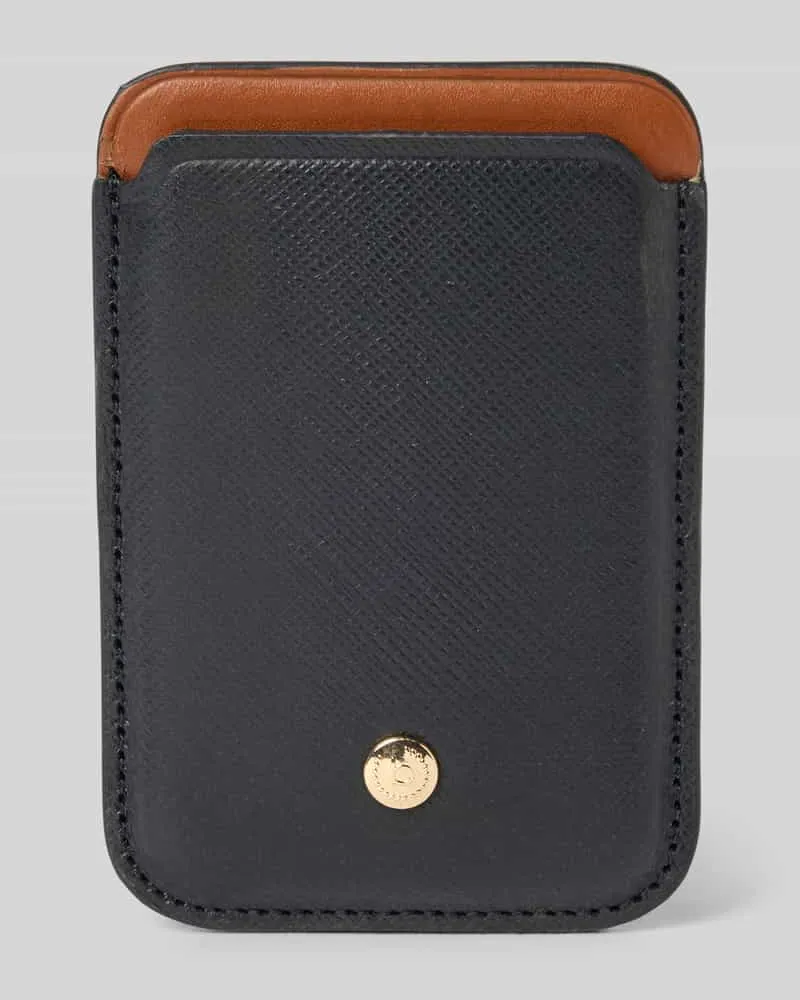 Bugatti Kartenetui mit Label-Detail Modell 'Roccia Black