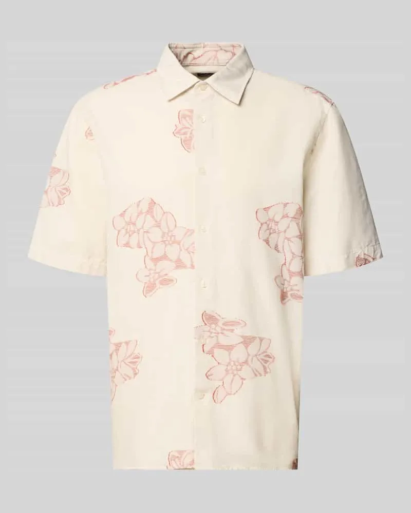 Strellson Regular Fit Freizeithemd aus reiner Baumwolle Hellrot