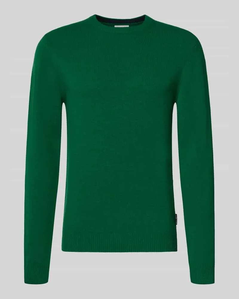 Casual Friday Oversized Strickpullover mit gerippten Abschlüssen Gruen