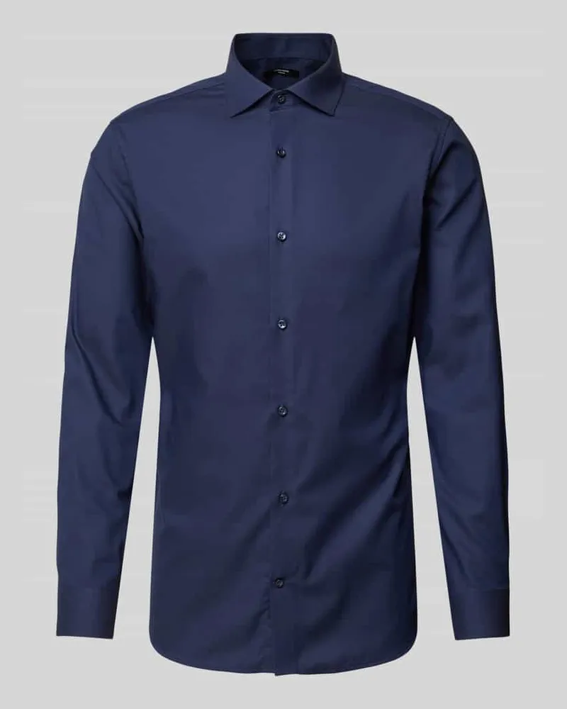Jack & Jones Slim Fit Freizeithemd mit Kentkragen Modell 'PARKER Marine