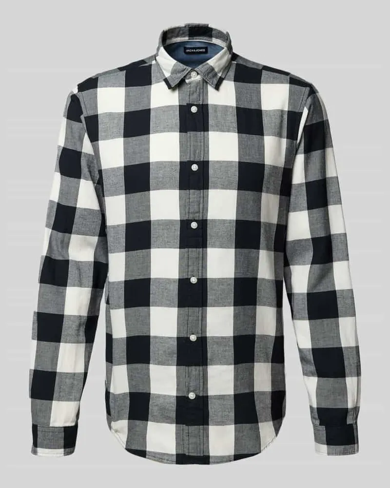 Jack & Jones Freizeithemd mit Knopfleiste Modell 'GINGHAM 