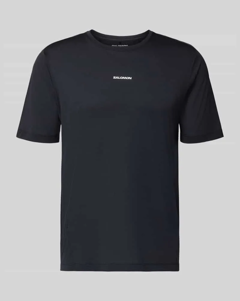 Salomon T-Shirt mit Rundhalsausschnitt und Logo Black