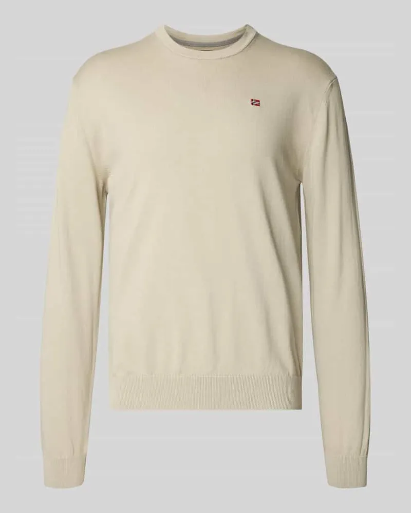 Napapijri Regular Fit Longsleeve mit Logo-Stitching Modell 'Droz 
