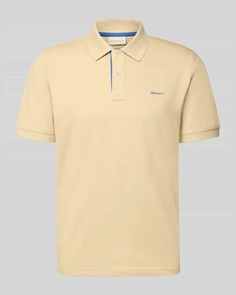 Gant Regular Fit Poloshirt mit Logo-Stitching Beige