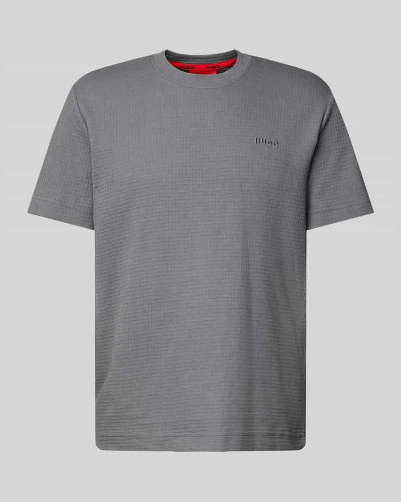 HUGO BOSS T-Shirt mit Strukturmuster Modell 'Austin Stein