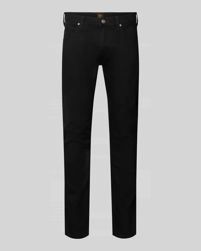 Lee Slim Fit Jeans im 5-Pocket-Design Modell 'LUKE Black
