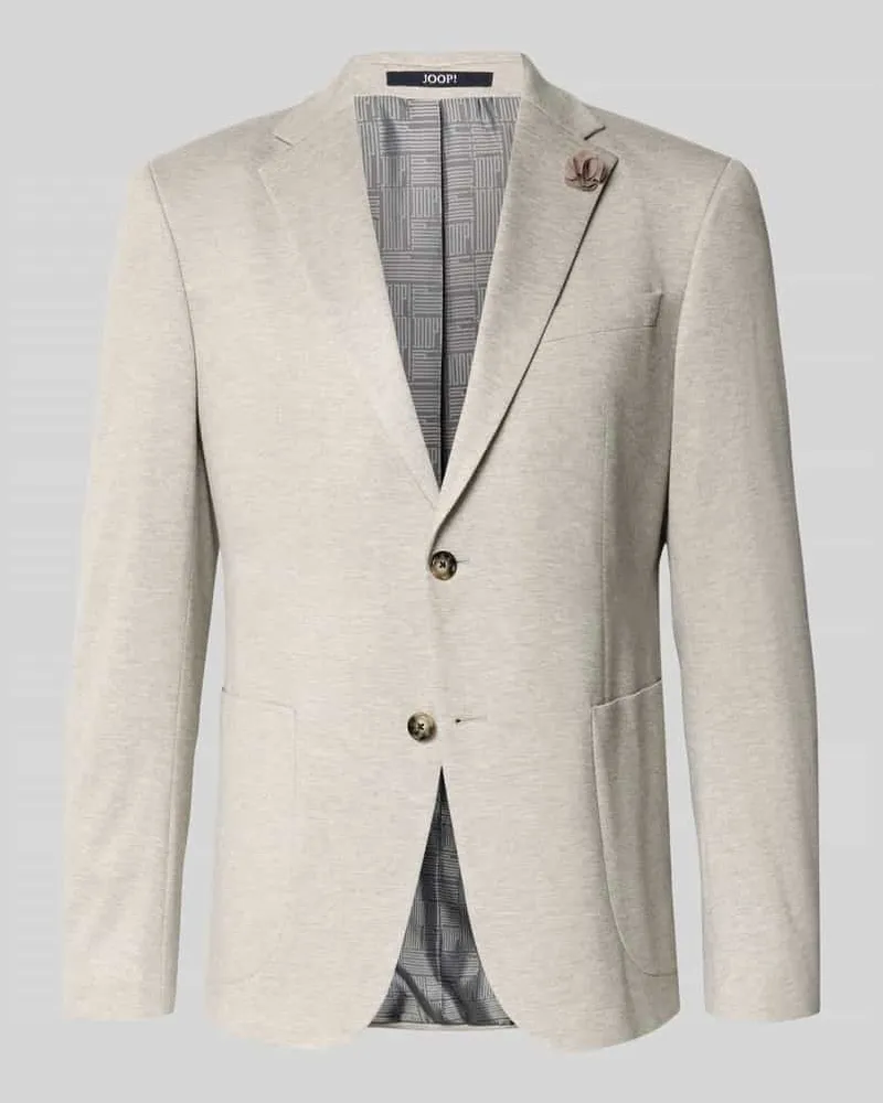 JOOP! Slim Fit 2-Knopf-Sakko mit Reverskragen Modell 'Hawksley Beige