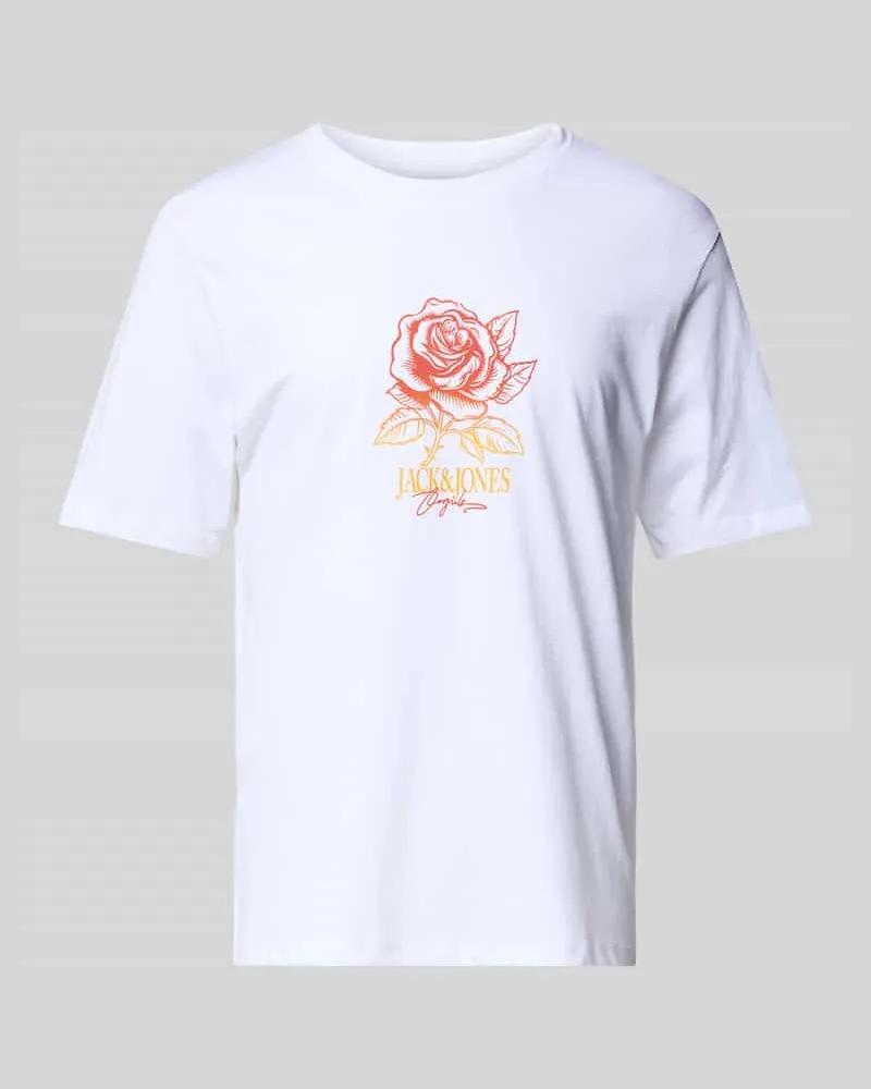 Jack & Jones T-Shirt mit Motiv-Print Modell 'ALMERIA 