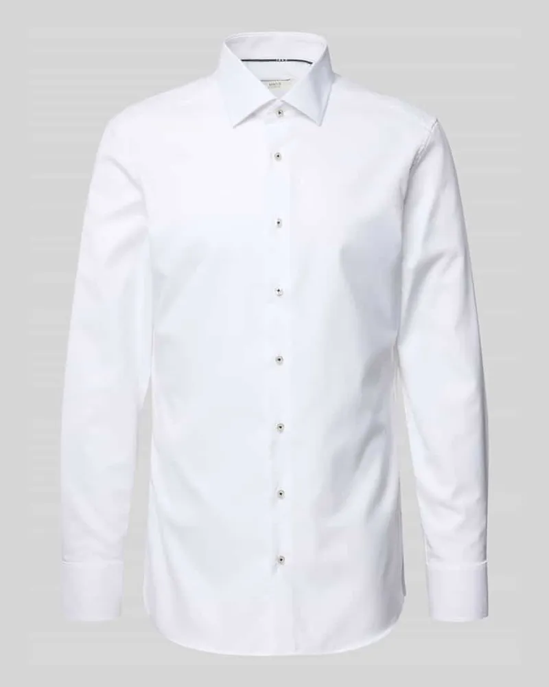 Eterna Slim Fit Business-Hemd mit Kentkragen Weiss