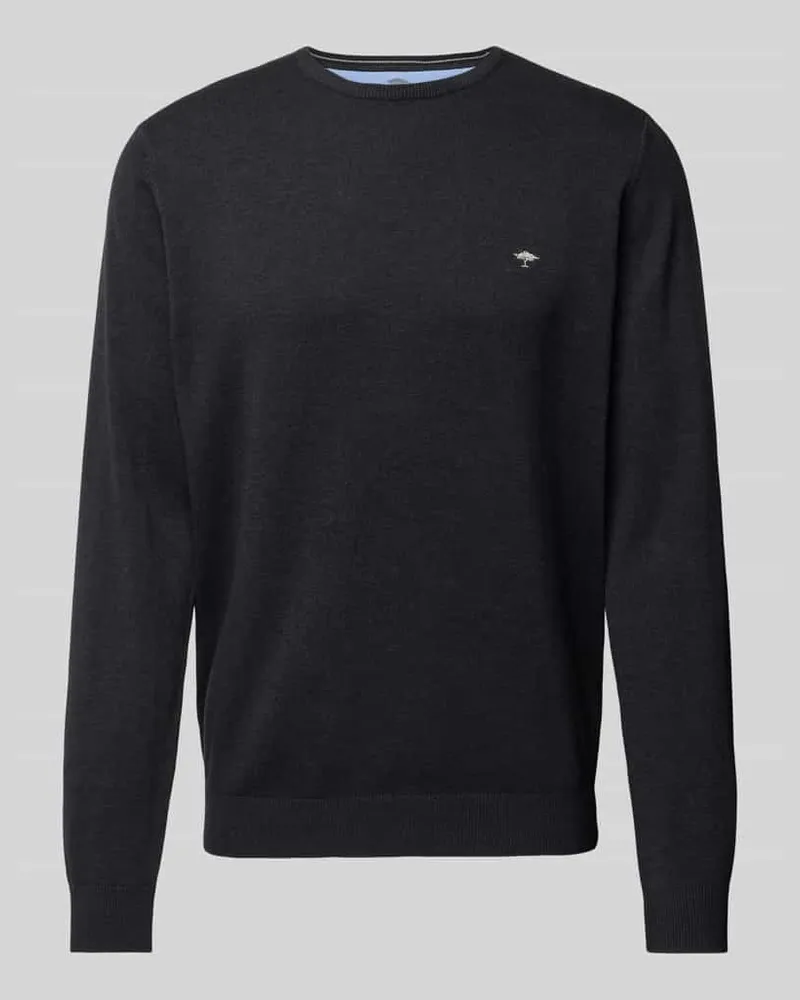 Fynch-Hatton Strickpullover mit Label-Stitching Modell 'Superfine 