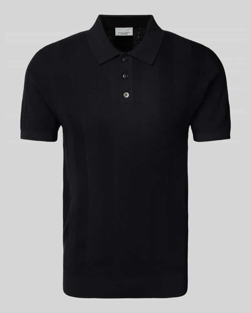 Profuomo Slim Fit Poloshirt aus Baumwoll-Leinen-Mix 