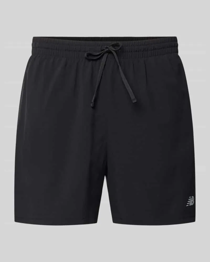New Balance Shorts mit elastischem Bund und Logo Black