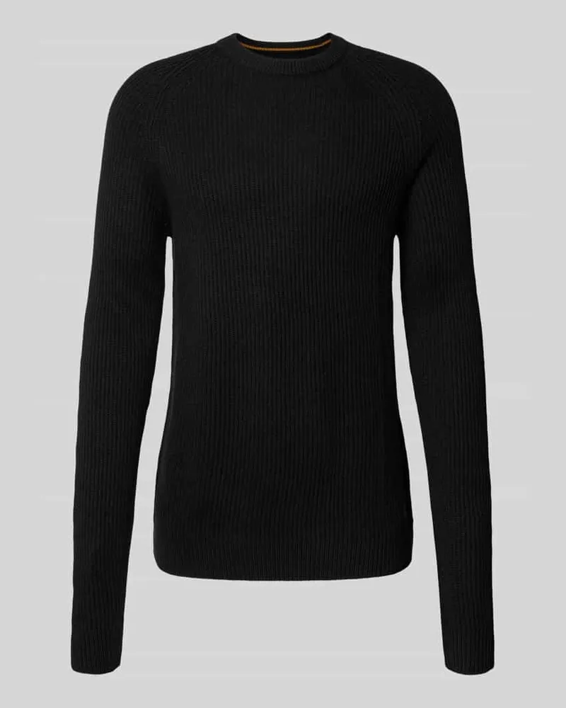 Jack & Jones Strickpullover mit Rundhalsausschnitt Modell 'PANNEL Black