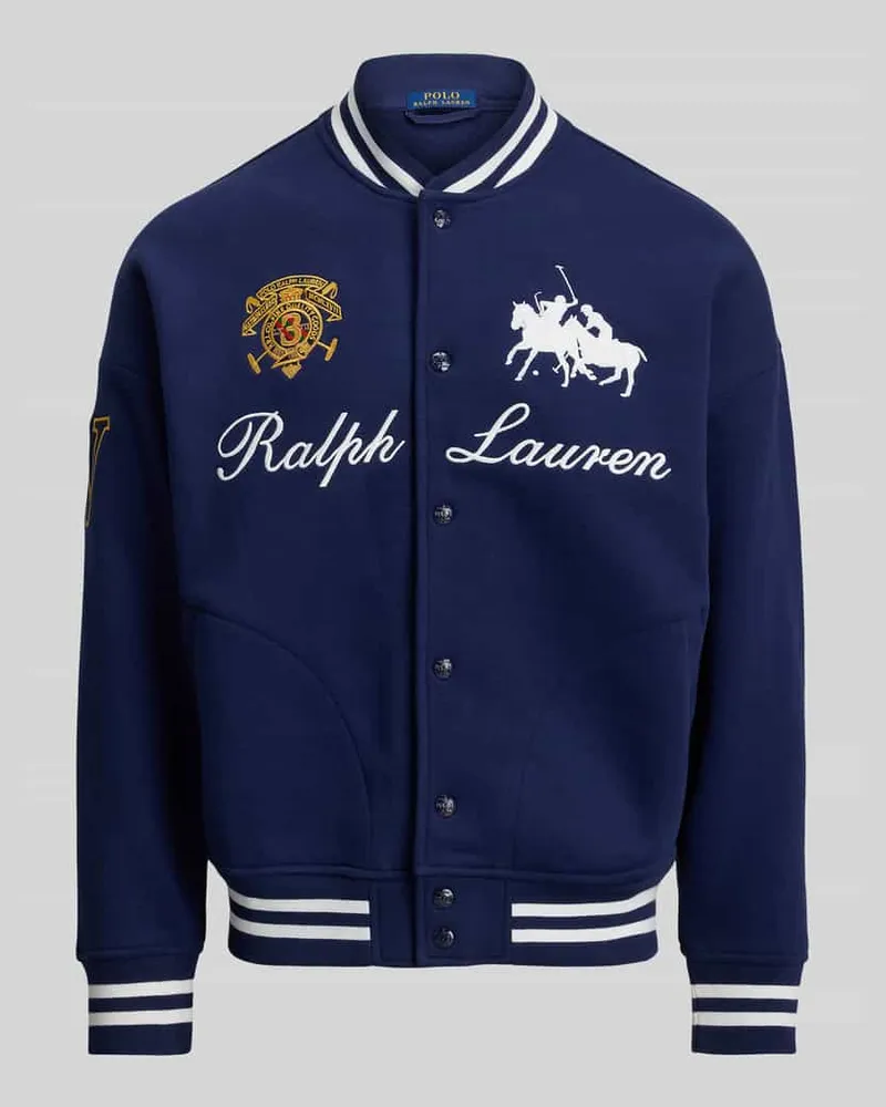 Ralph Lauren Regular Fit College-Jacke aus Baumwoll-Mix Marine