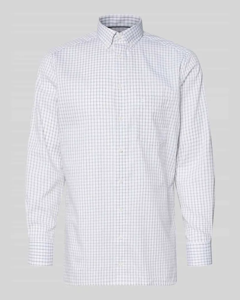 Olymp Regular Fit Businesshemd mit Button-Down-Kragen Sand