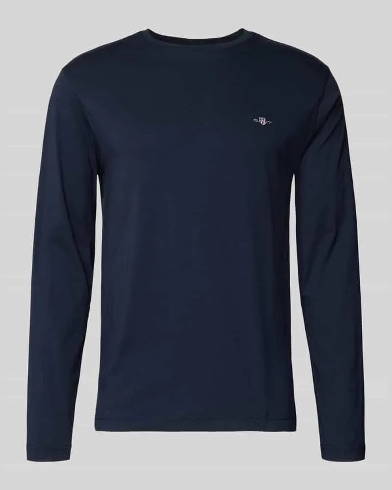 Gant Longsleeve mit Label-Stitching Marine