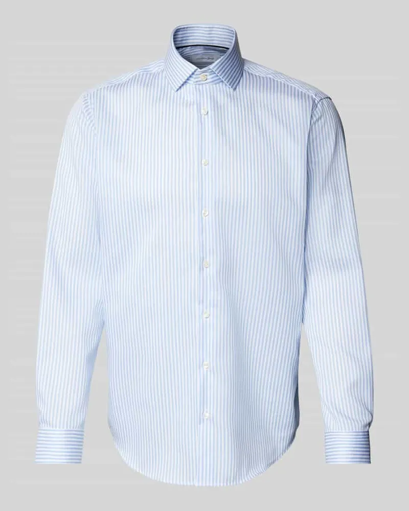 Christian Berg Regular Fit Business-Hemd mit Kentkragen Bleu