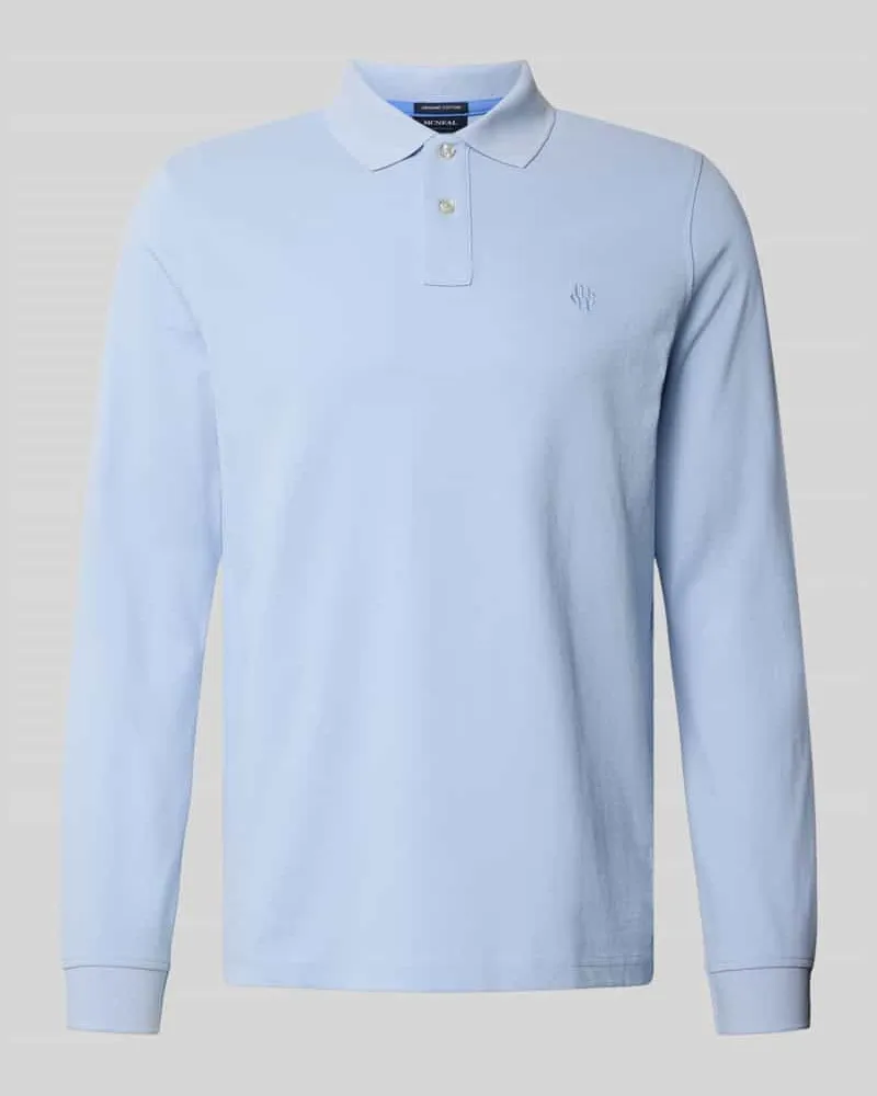 McNeal Regular Fit Poloshirt mit Label-Stitching Hellblau