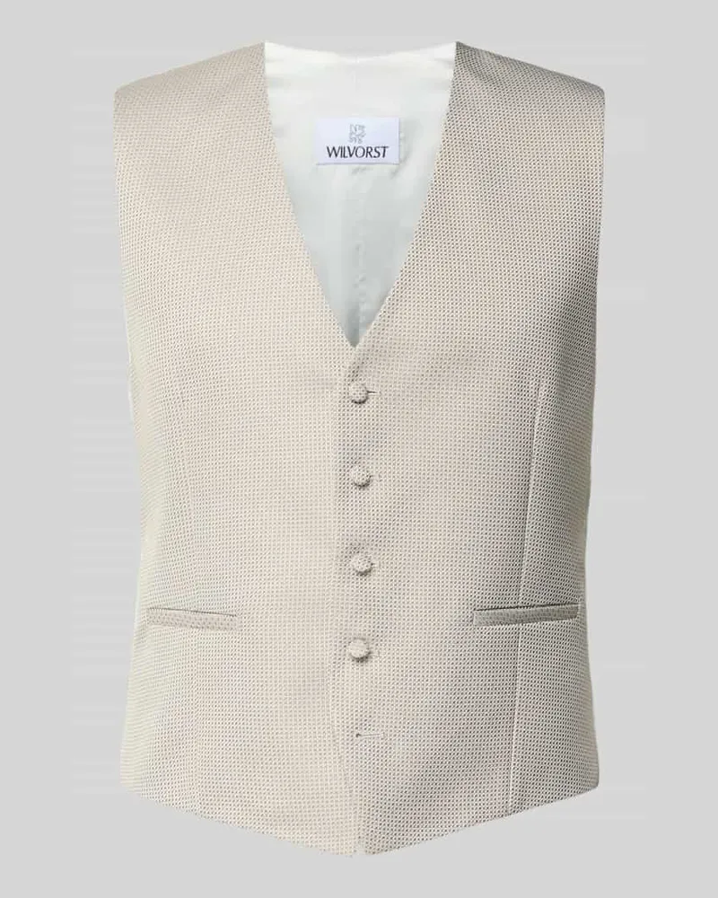 Wilvorst Regular Fit Weste mit V-Ausschnitt Gruen
