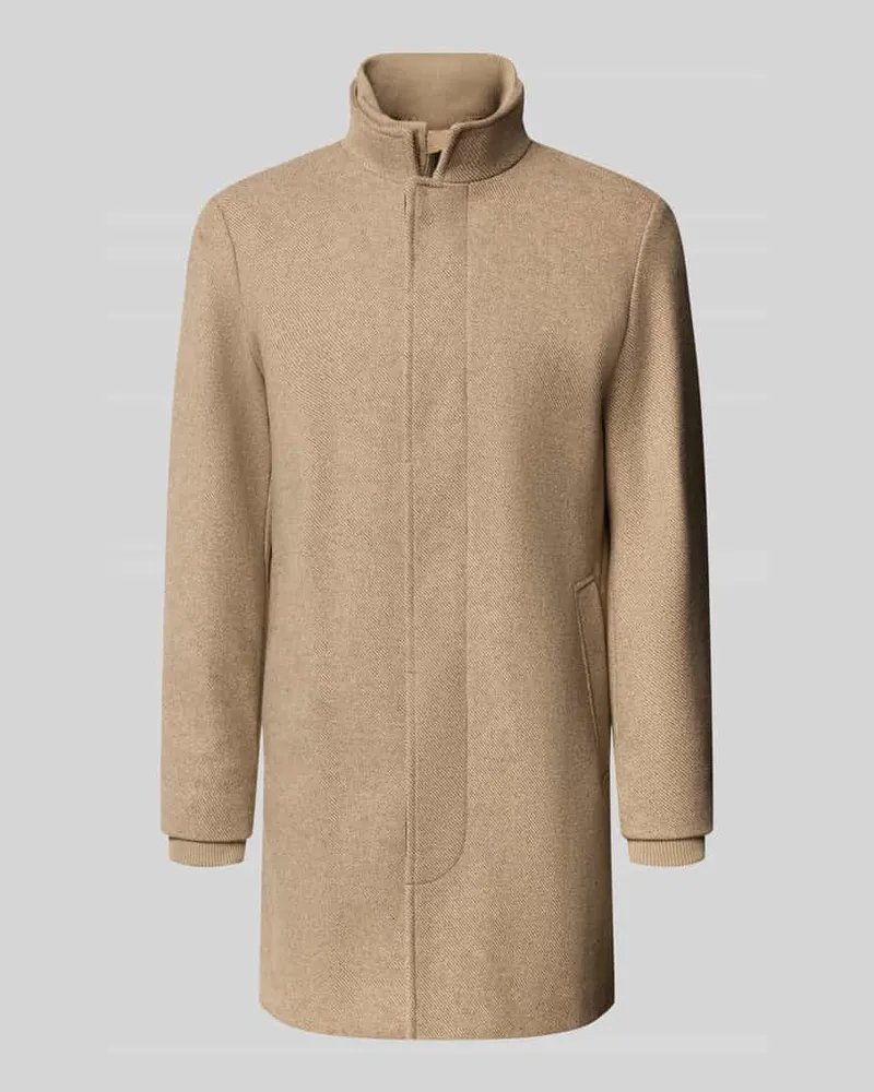 Jack & Jones Regular Fit Mantel mit Woll-Anteil Modell 'MELTON Beige