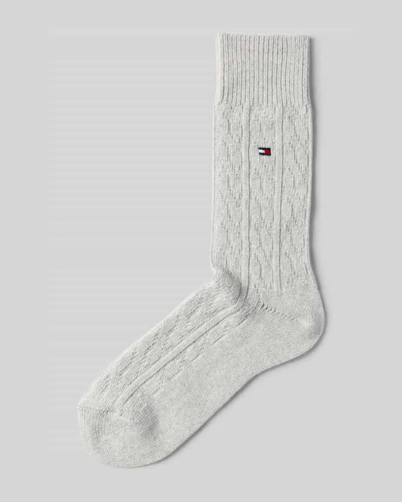 Tommy Hilfiger Socken mit Woll-Anteil Hellgrau