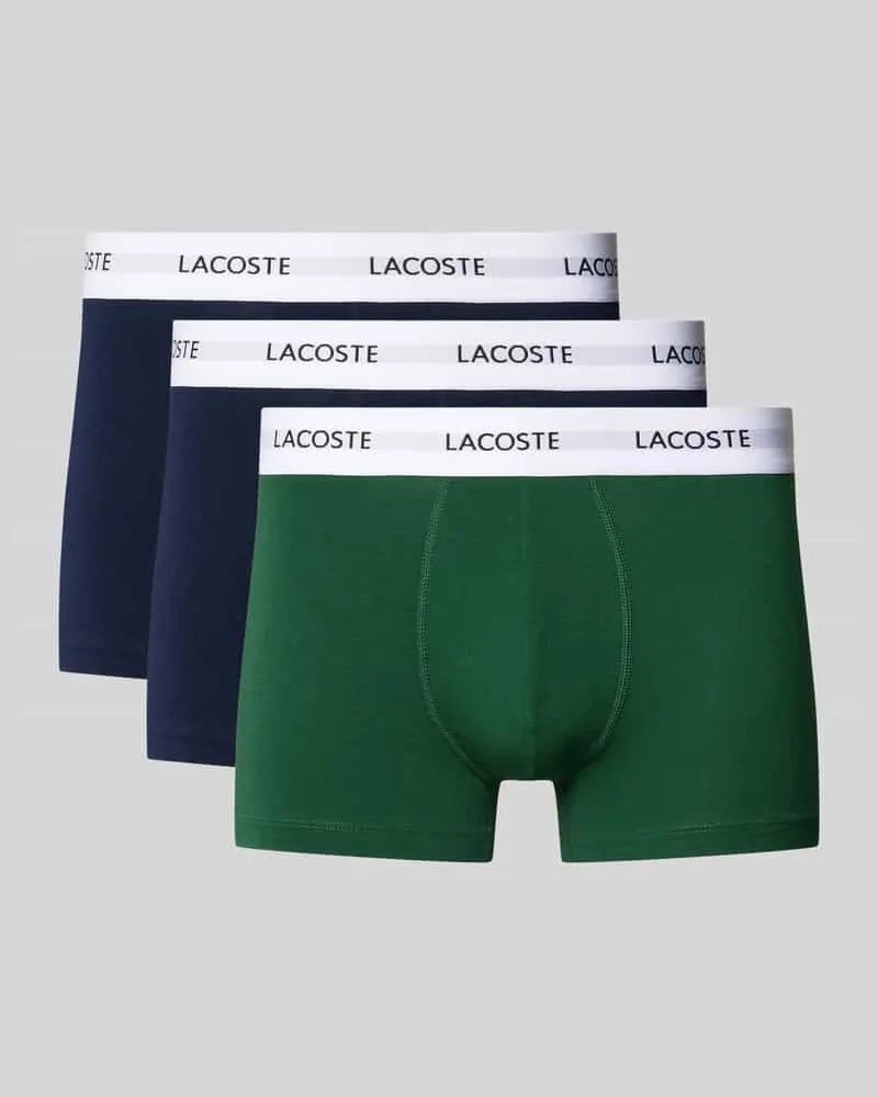 Lacoste Trunk aus Baumwoll-Mix im 3er-Pack Gruen
