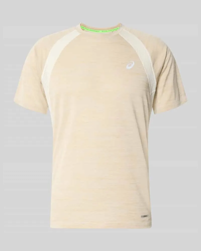 Asics Regular Fit T-Shirt mit Logo-Print Modell 'Road Offwhite