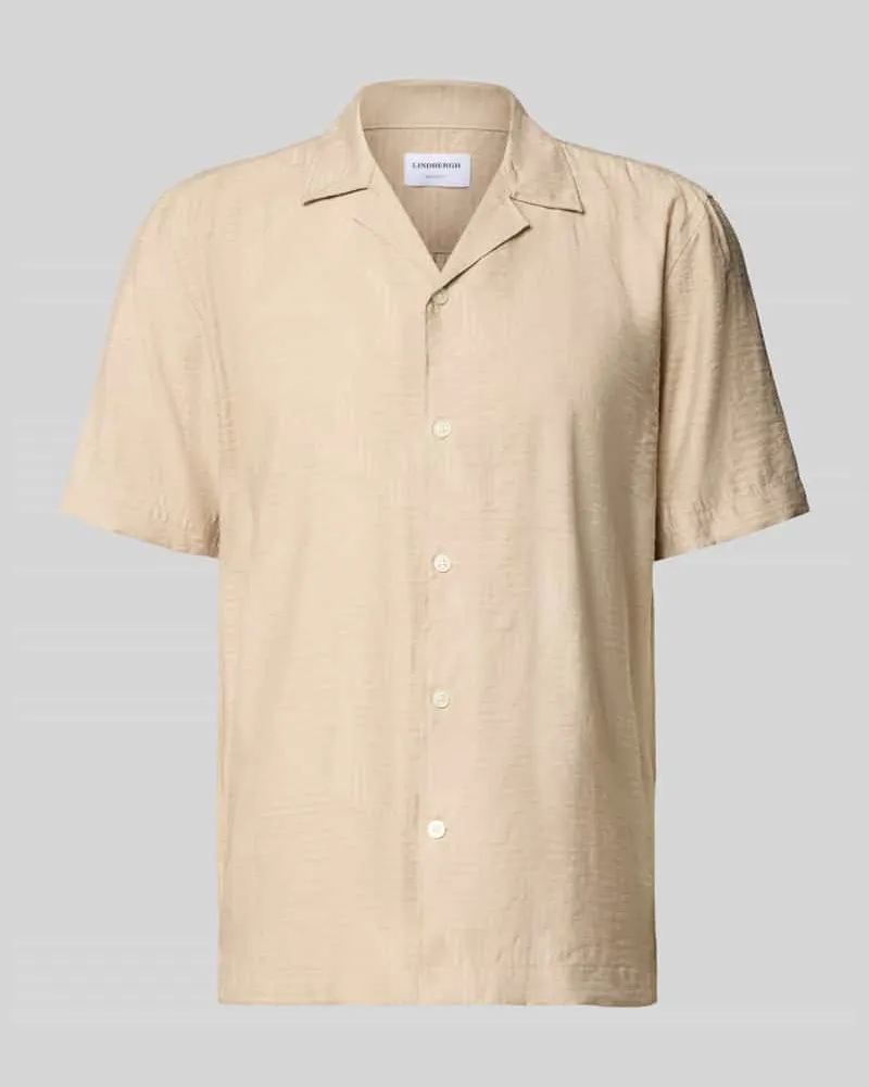 Lindbergh Modern Fit Freizeithemd mit Strukturmuster Mud