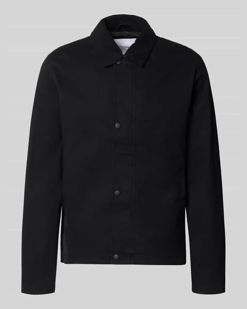 Jack & Jones Jacke mit Umlegekragen Modell 'GRAHAM Black