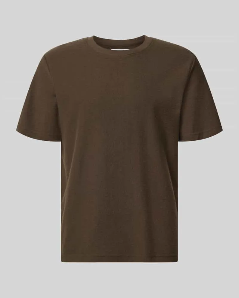 Samsøe & Samsøe T-Shirt mit Rundhalsausschnitt Modell 'ODIN Mittelbraun