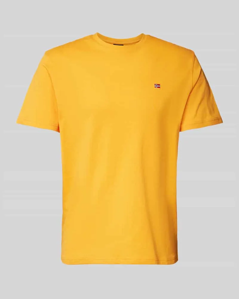 Napapijri T-Shirt mit Label-Stitching Modell 'SALIS Orange