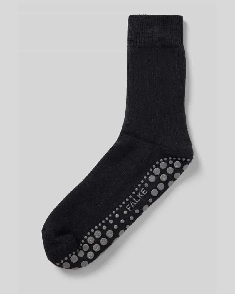 Falke Socken mit geripptem Abschluss Anthrazit