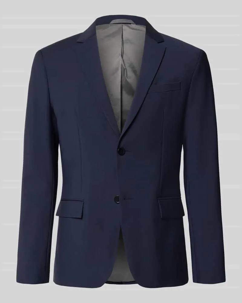 Calvin Klein 2-Knopf-Sakko in unifarbenem Design Marine