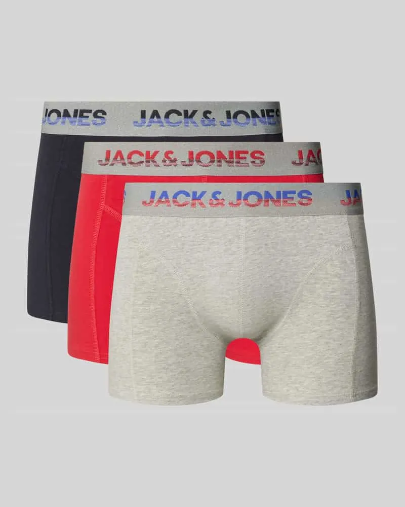 Jack & Jones Trunks mit Label-Bund Modell 'JADON' im 3er-Pack 